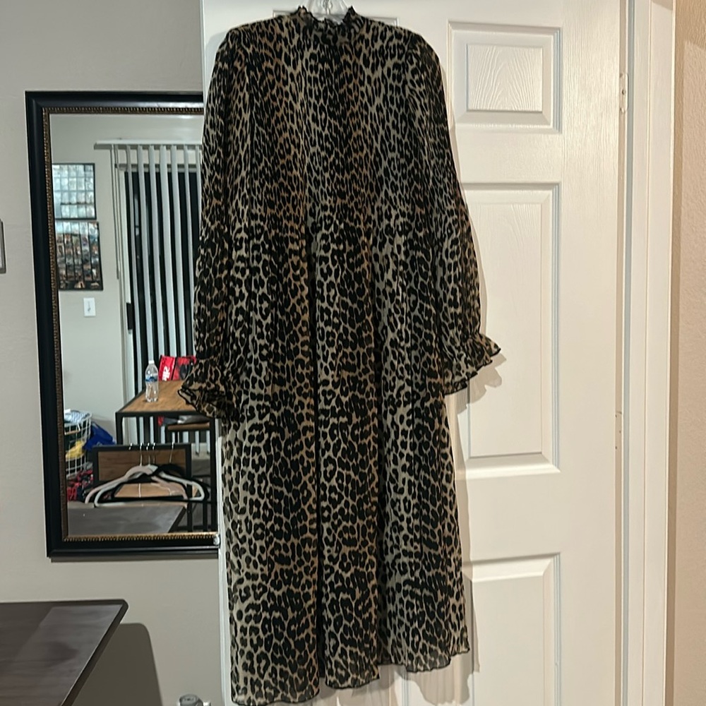 Ganni leopard print dress